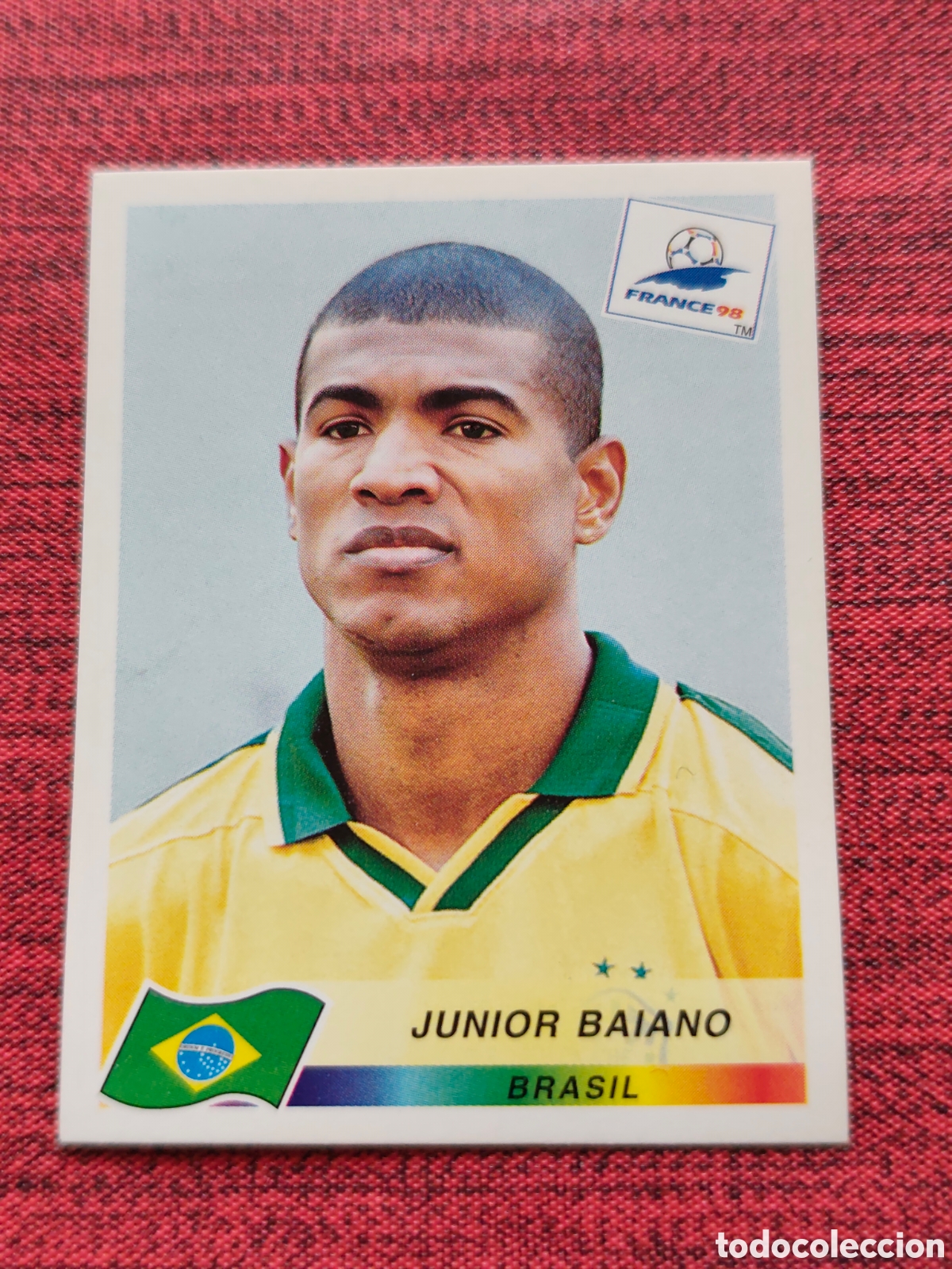Fu&szlig;ball-Sticker: 19 JUNIOR BAIANO BRASIL FRANCE FRANCIA 98 PANINI