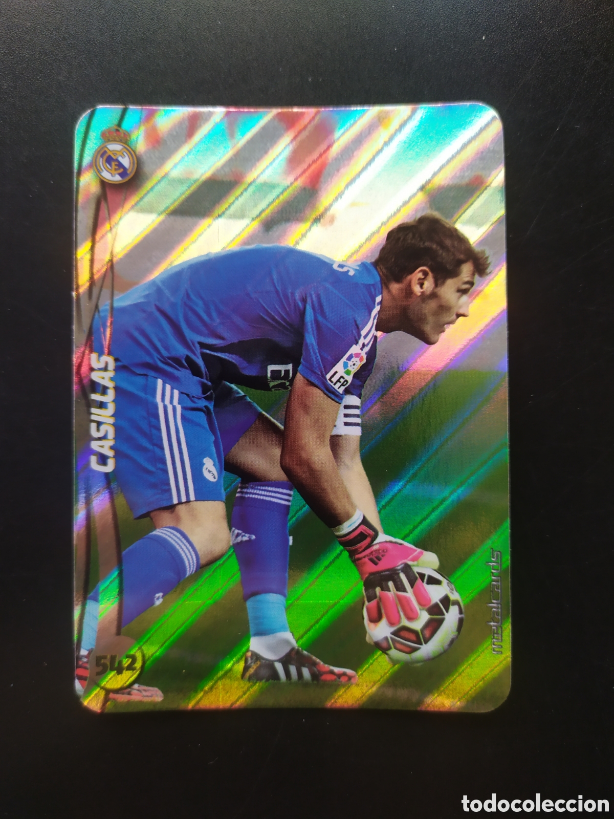 Cromos de F&uacute;tbol: Mundicromo fichas Liga 2014 2015 14 15 Casillas top brillo rayas n&deg; 542 Real Madrid
