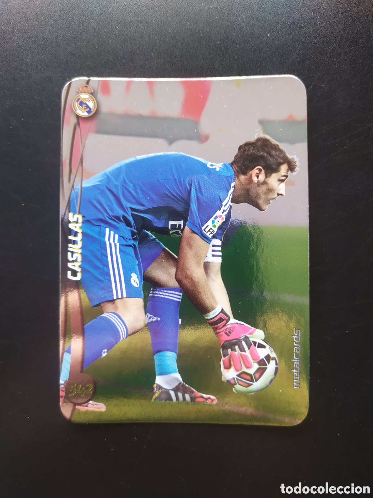 Cromos de f&uacute;tbol: Mundicromo fichas Liga 2014 2015 14 15 Casillas top brillo liso n&deg; 542 Real Madrid