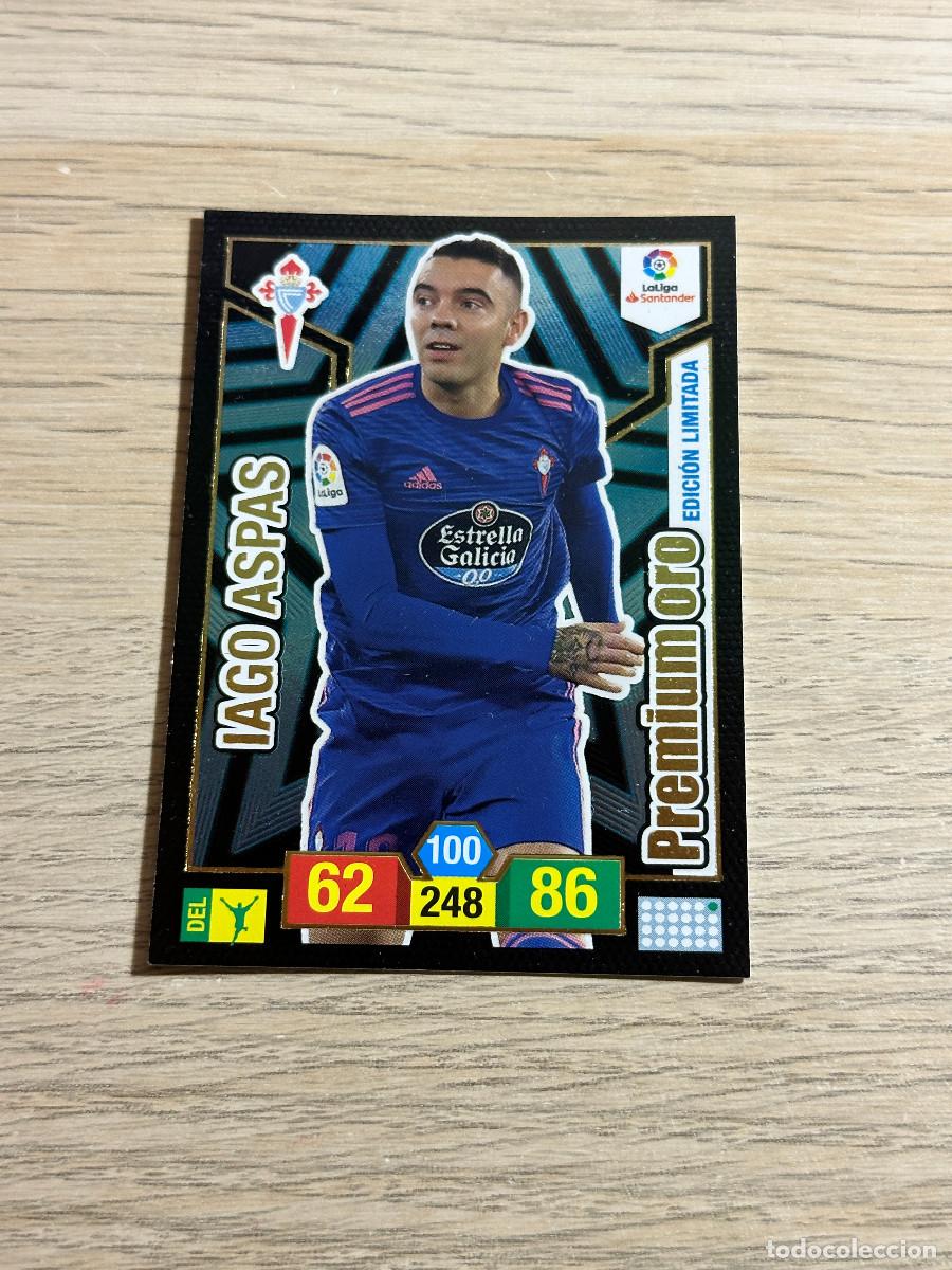 Fu&szlig;ball-Sticker: IAGO ASPAS PREMIUM ORO EDICION LIMITADA CELTA ADRENALYN XL 2018 2019 PANINI 18 19