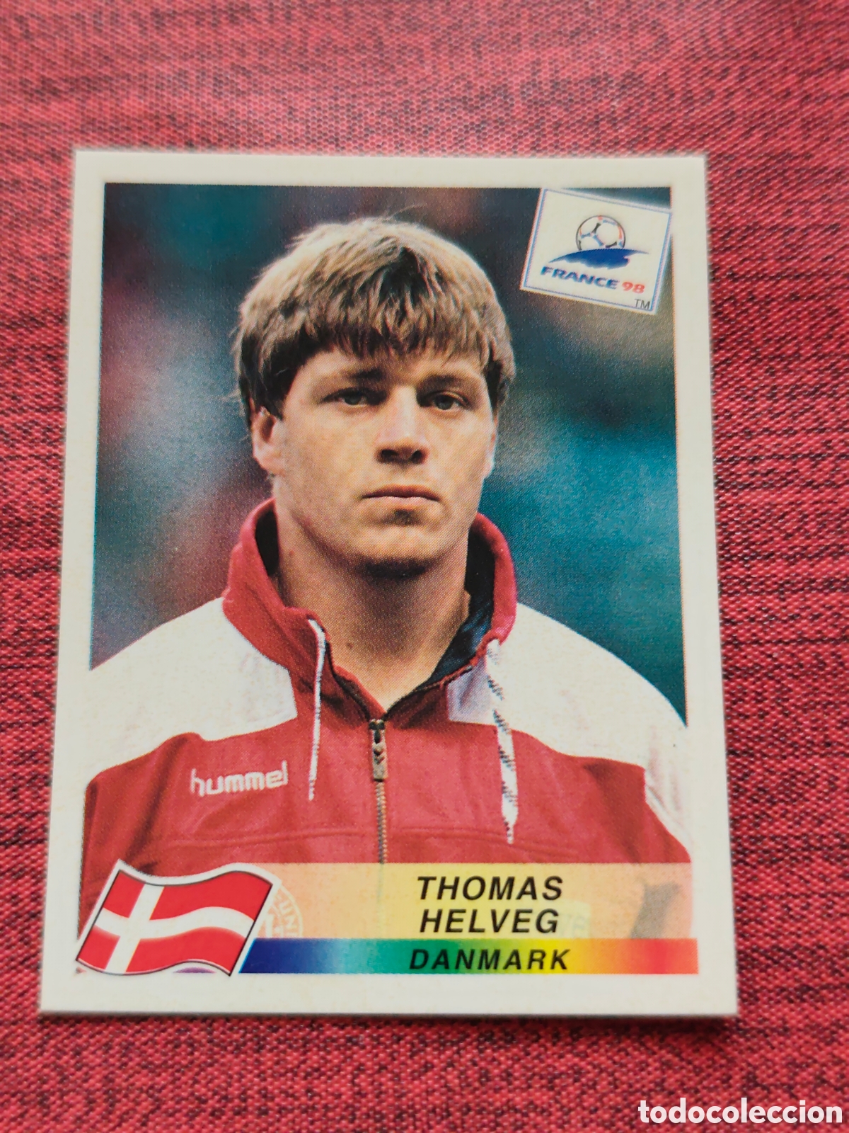 Fu&szlig;ball-Sticker: 219 HELVEG DINAMARCA FRANCE FRANCIA 98 PANINI