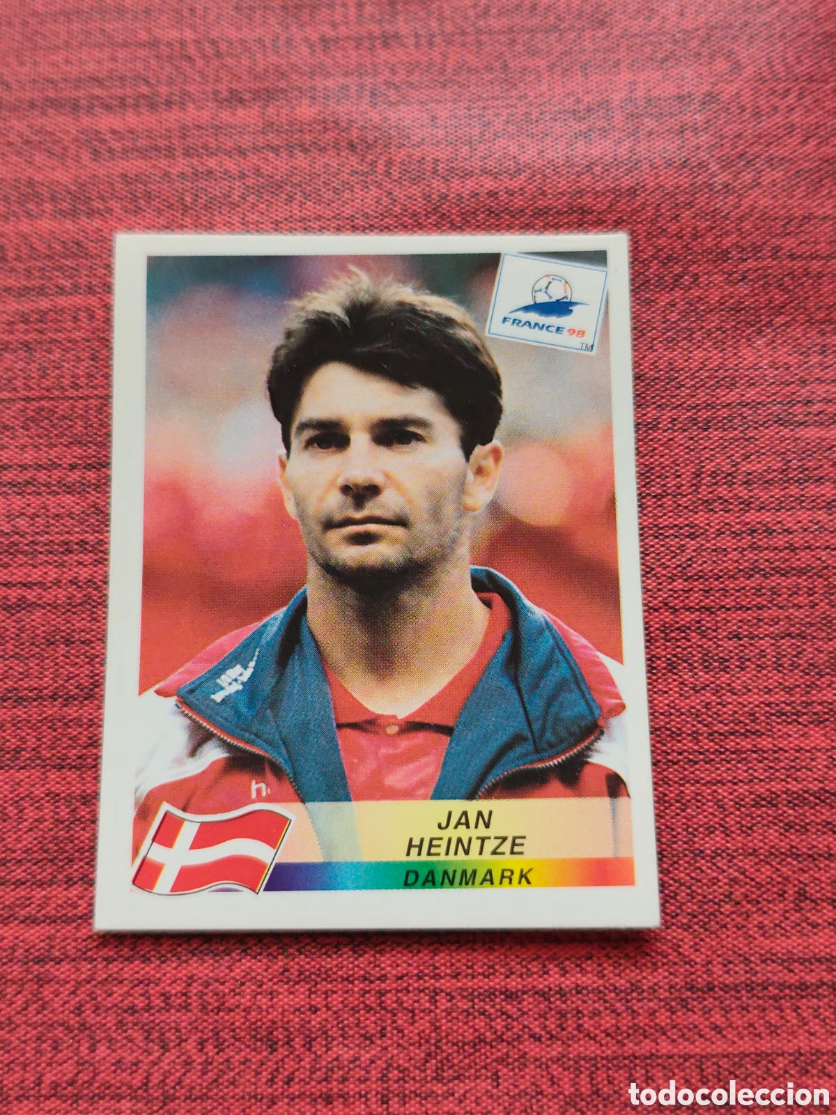Fu&szlig;ball-Sticker: 216 HEINTZE DINAMARCA FRANCE FRANCIA 98 PANINI
