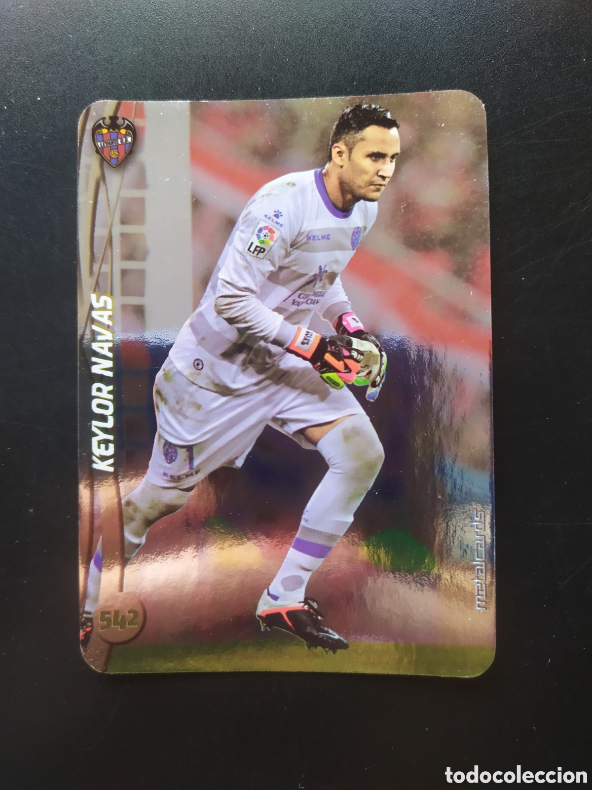 Football Stickers: Mundicromo fichas Liga 2014 2015 14 15 Keylor Navas top brillo liso n&deg; 542 Levante