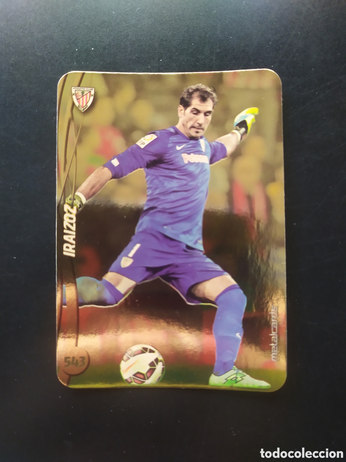 Cromos de F&uacute;tbol: Mundicromo fichas Liga 2014 2015 14 15 Iraizoz top brillo liso dorado n&deg; 543 Athletic Bilbao