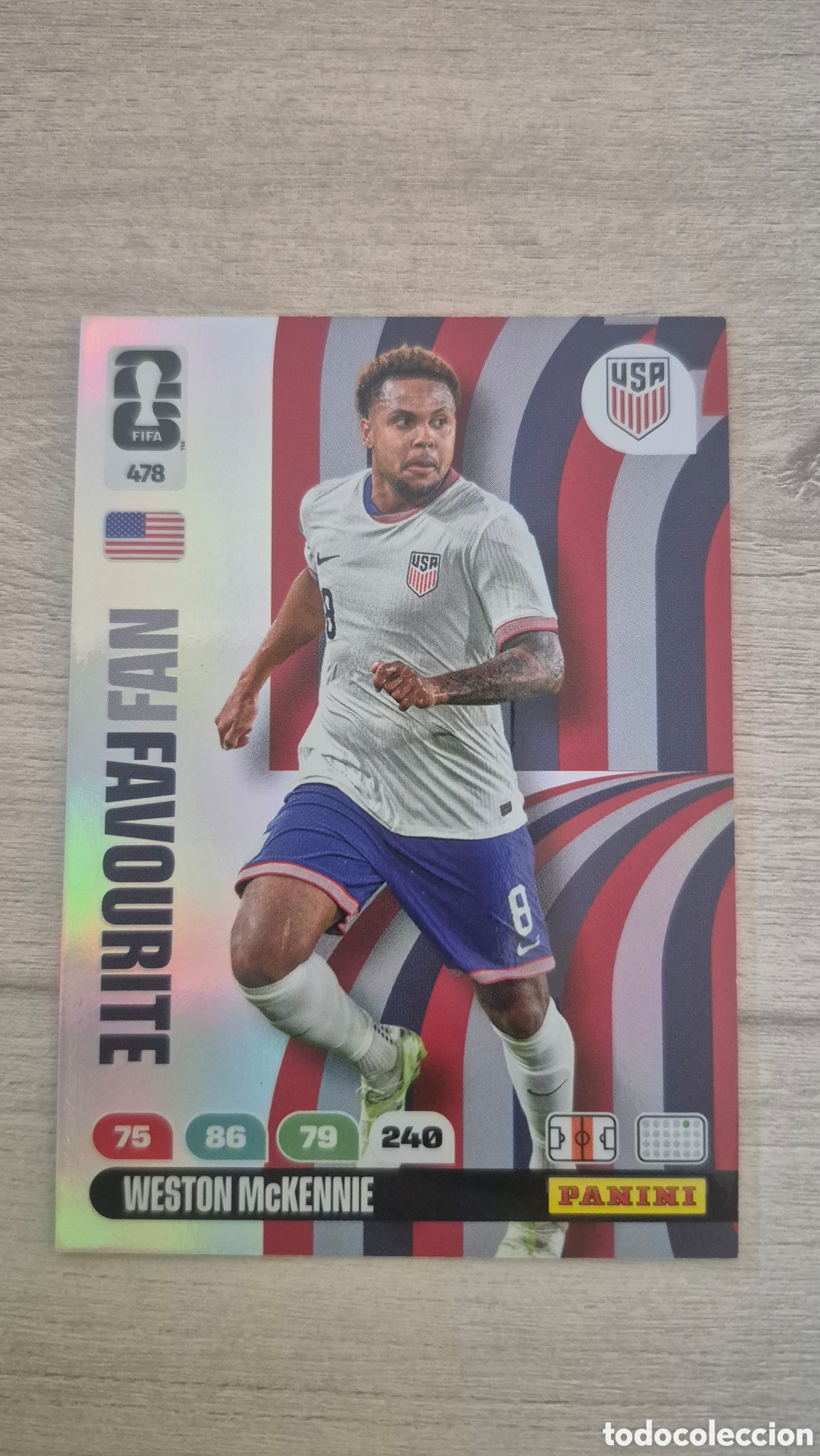 Cromos de F&uacute;tbol: N&deg;478 Fan Favourite Estados Unidos Weston Mckennie Adrenalyn FIFA World Cup 2026