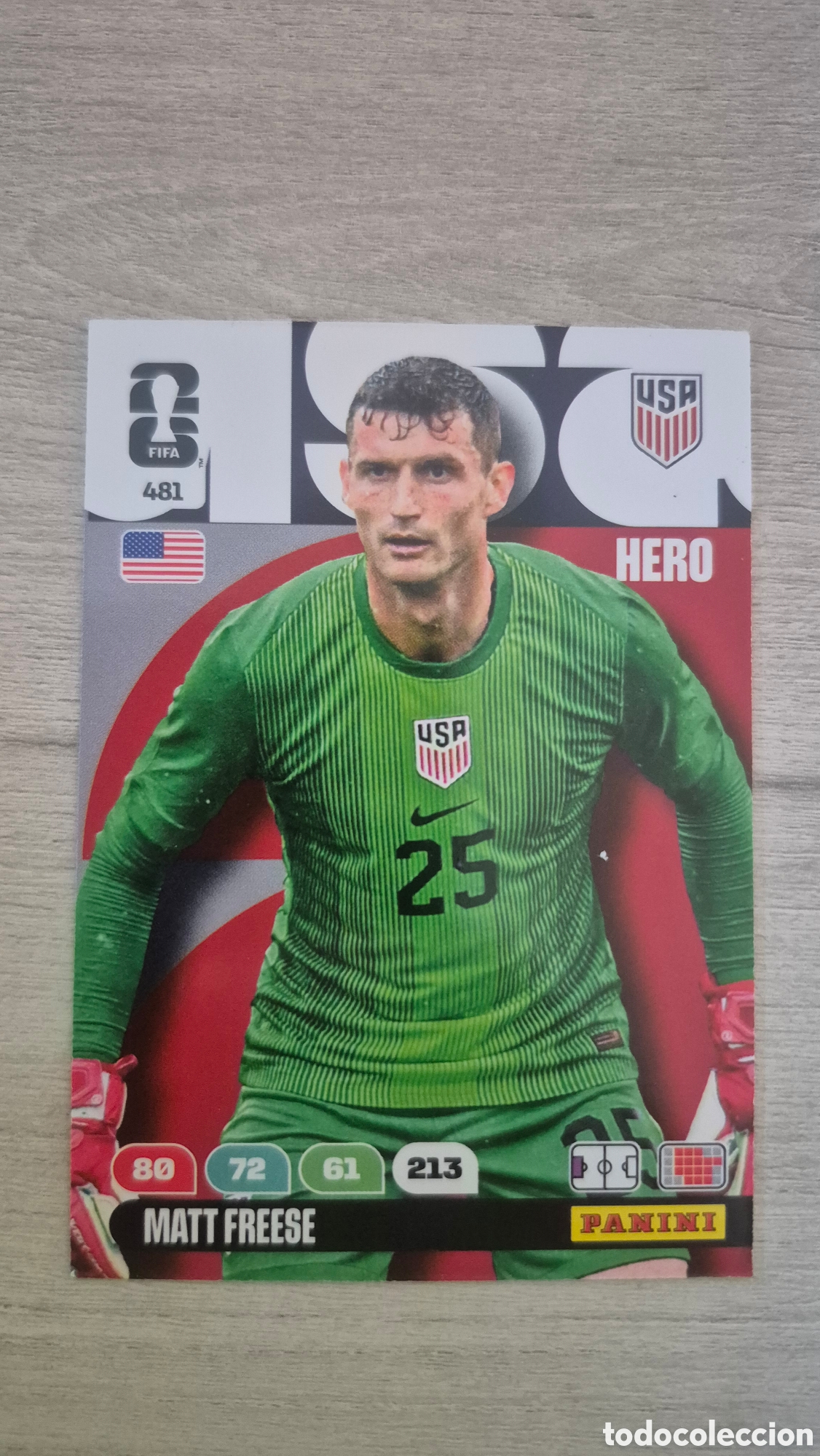 Cromos de F&uacute;tbol: N&deg;481 Estados Unidos Matt Freese Adrenalyn FIFA World Cup 2026