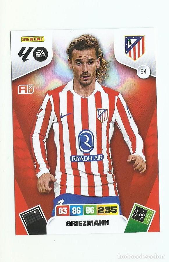 Cromos de F&uacute;tbol: ADRENALYN 2025/2026 54 GRIEZMANN AT. MADRID NUEVO PERFECTO