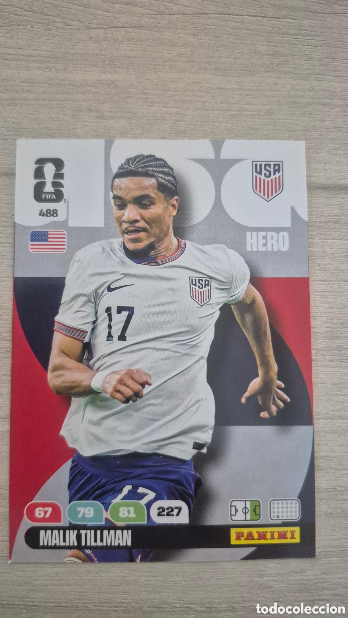 Cromos de F&uacute;tbol: N&deg;488 Estados Unidos Malik Tillman Adrenalyn FIFA World Cup 2026