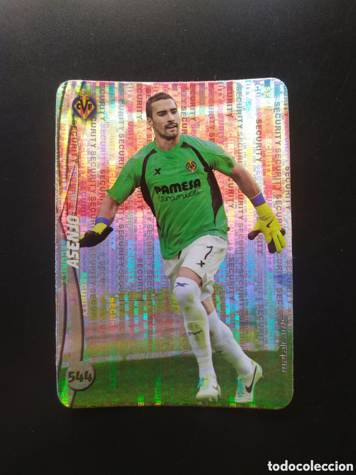 Fu&szlig;ball-Sticker: Mundicromo fichas Liga 2014 2015 14 15 Sergio Asenjo top brillo security n&deg; 544 Villarreal