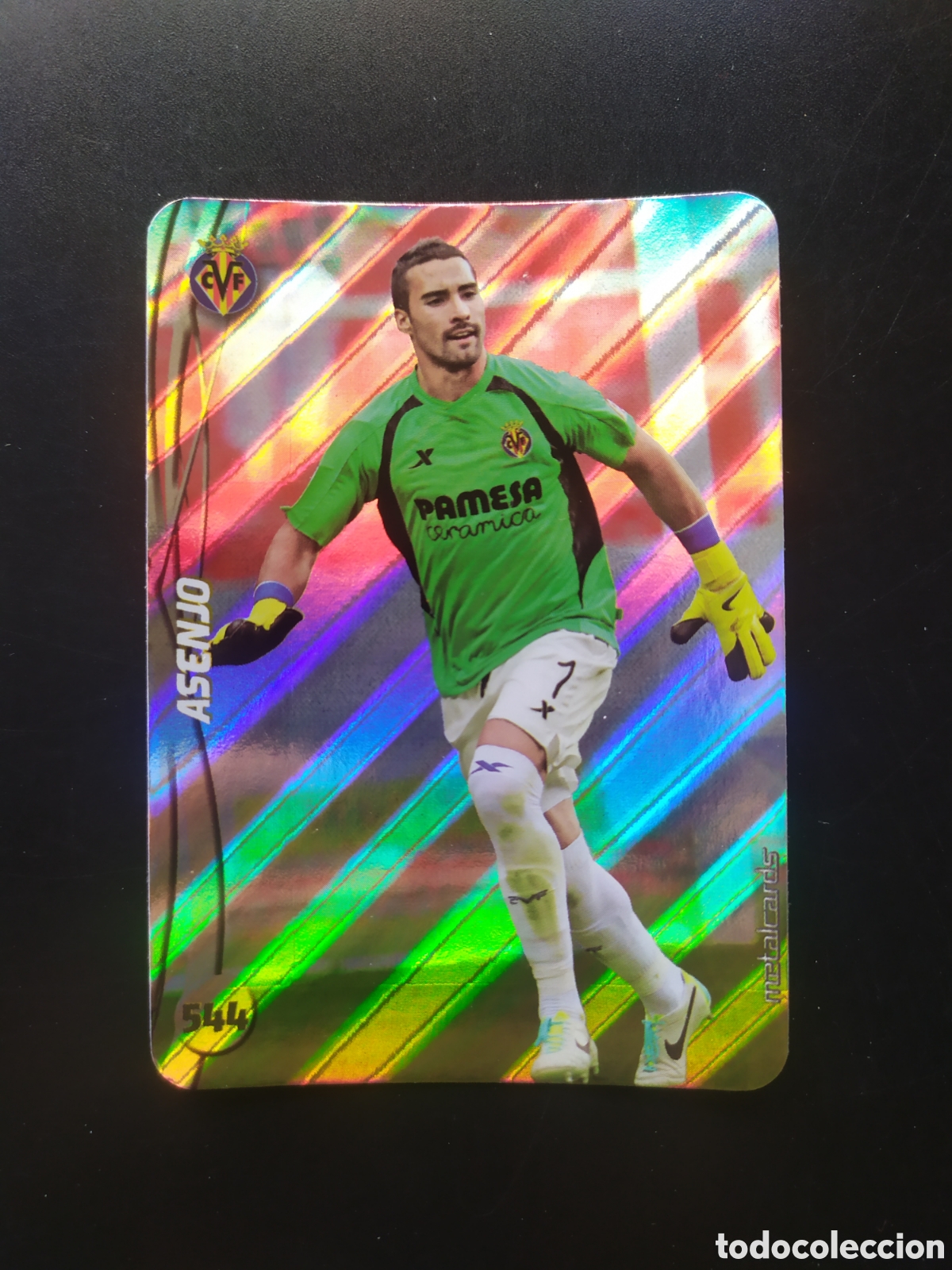 Figurine di Calcio: Mundicromo fichas Liga 2014 2015 14 15 Sergio Asenjo top brillo rayas n&deg; 544 Villarreal