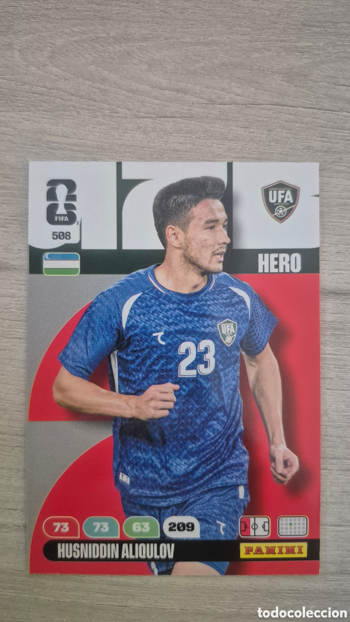 Cromos de F&uacute;tbol: N&deg;508 Uzbekistan Husniddin Aliqulov Adrenalyn FIFA World Cup 2026