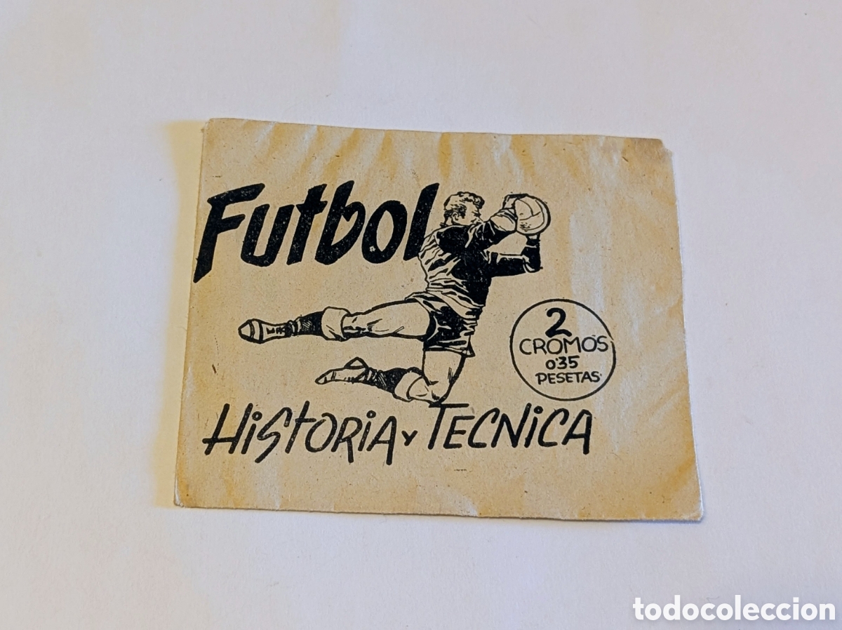 Cromos de F&uacute;tbol: Raro sobre de cromos sin abrir. Ediciones Generales. Futbol Historia y Tecnica