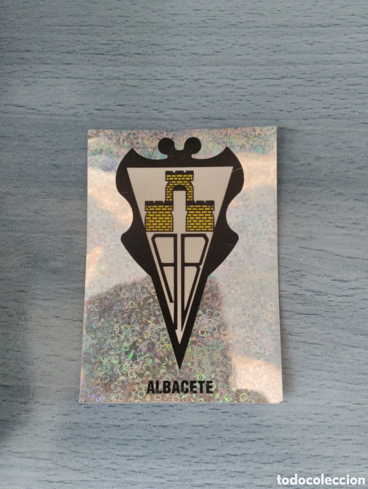 Cromos de F&uacute;tbol: Cromo Panini liga 95 96 escudo albacete sin pegar