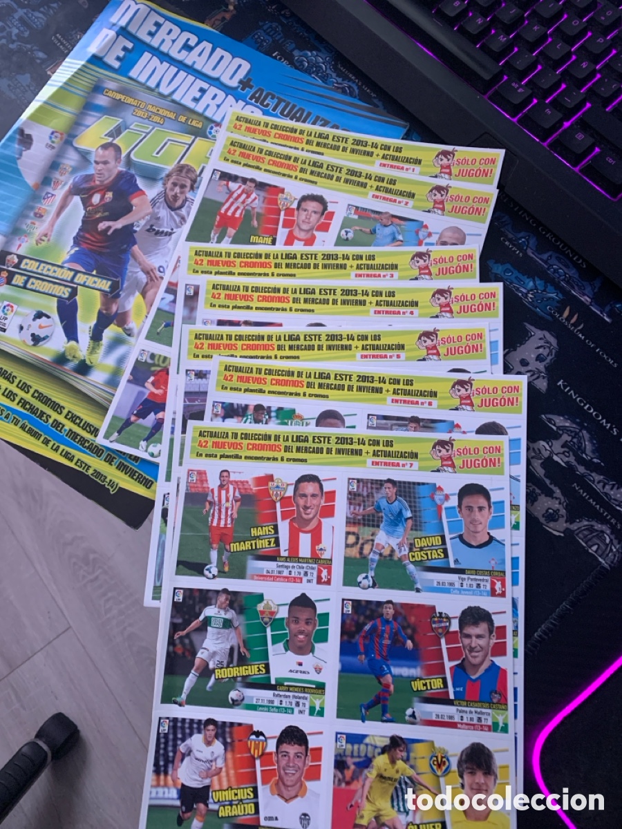Football Stickers: ALBUM Y CROMOS MERCADO DE INVIERNO LIGA ESTE 2013-14