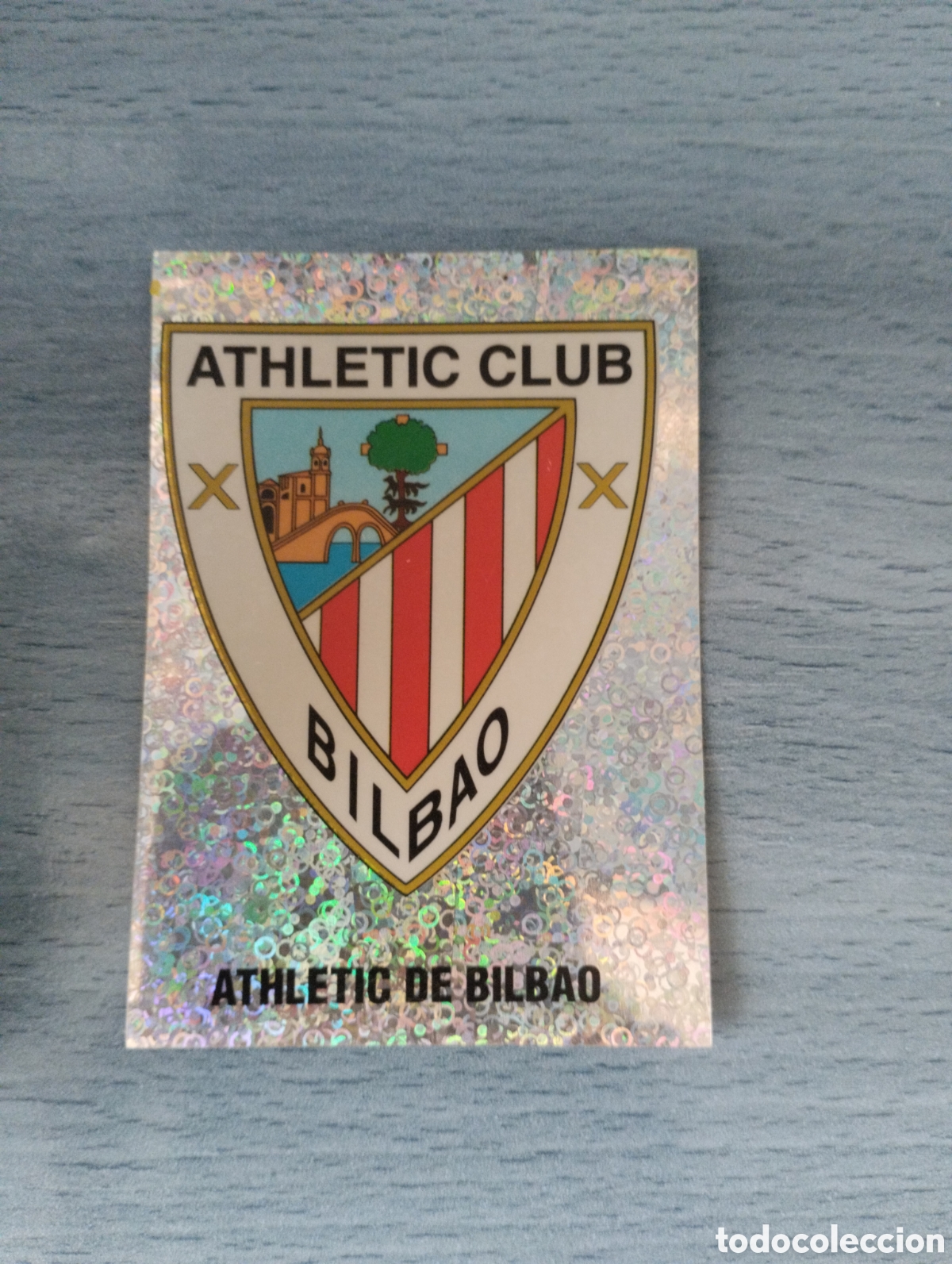 Football Stickers: Cromo Panini liga 95 96 escudo athletic de Bilbao sin pegar