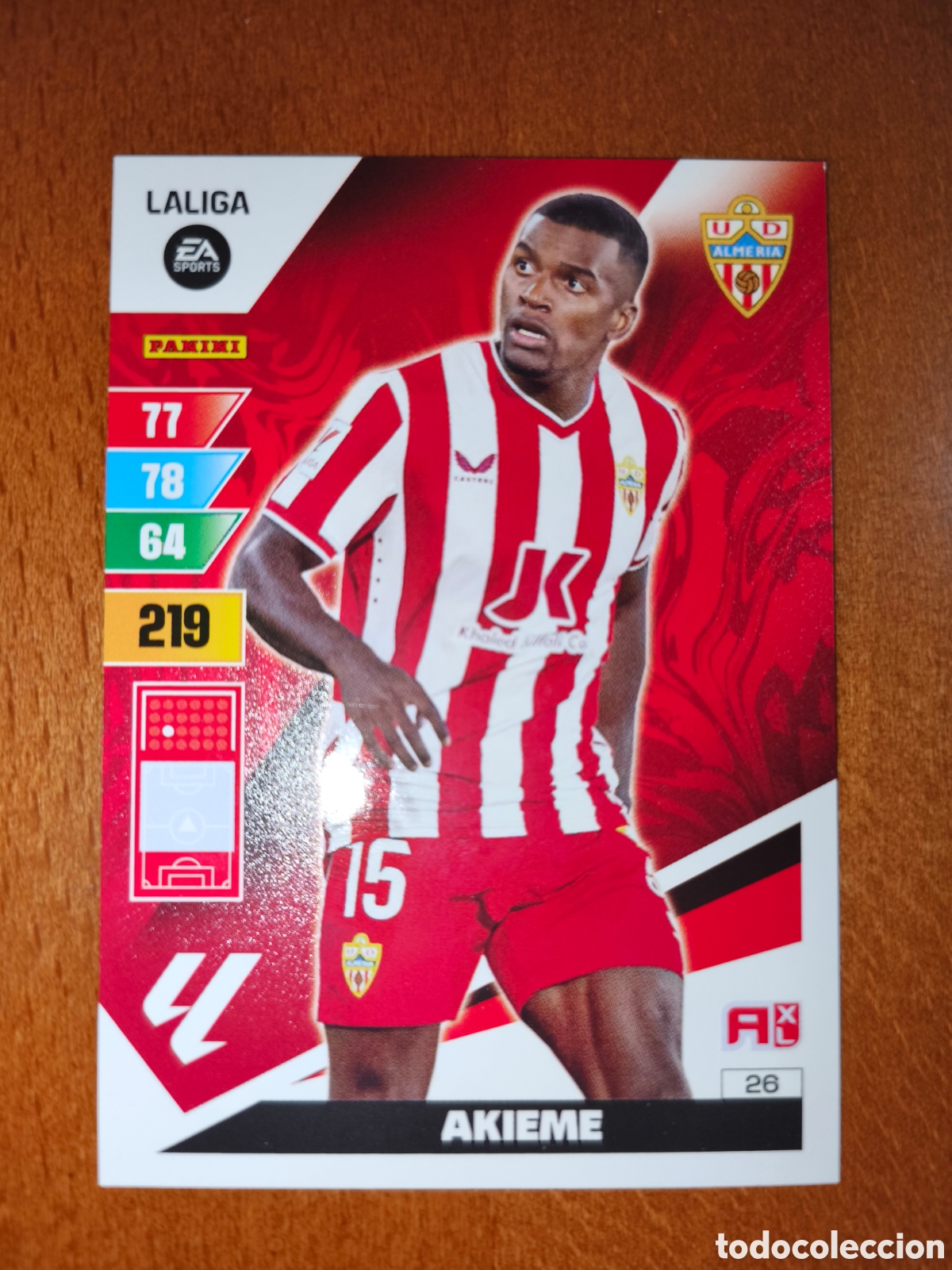 Cromos de F&uacute;tbol: Akieme n&deg;26 Adrenalyn XL 23/24 Almer&iacute;a