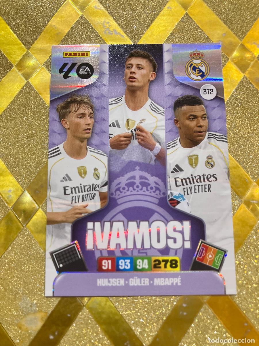 Cromos de f&uacute;tbol: CROMO DE FUTBOL NUMERO 372 REAL MADRID &iexcl; VAMOS ! ADRENALYN XL 2025 2026 PANINI !