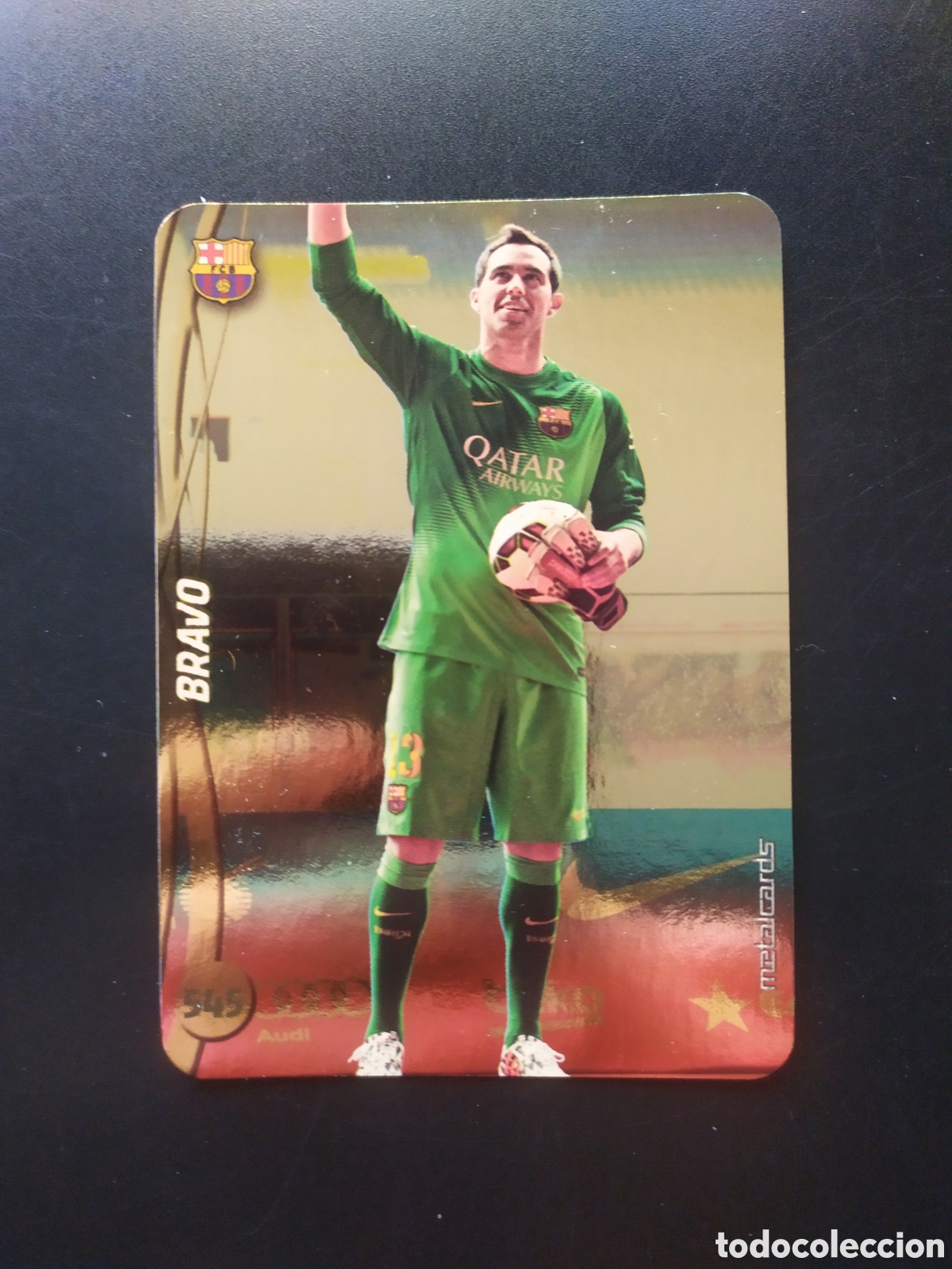 Cromos de F&uacute;tbol: Mundicromo fichas Liga 2014 2015 14 15 Bravo top brillo liso dorado n&deg; 545 Barcelona