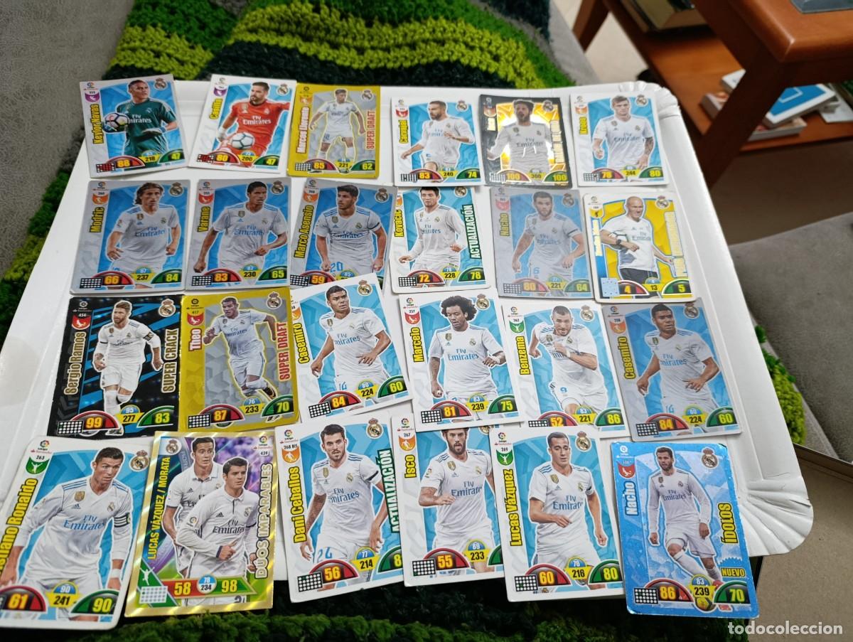 Cromos de F&uacute;tbol: LOTE DE 28 CROMOS DE FUTBOL ADRENALYN 2017 2018 REAL MADRID