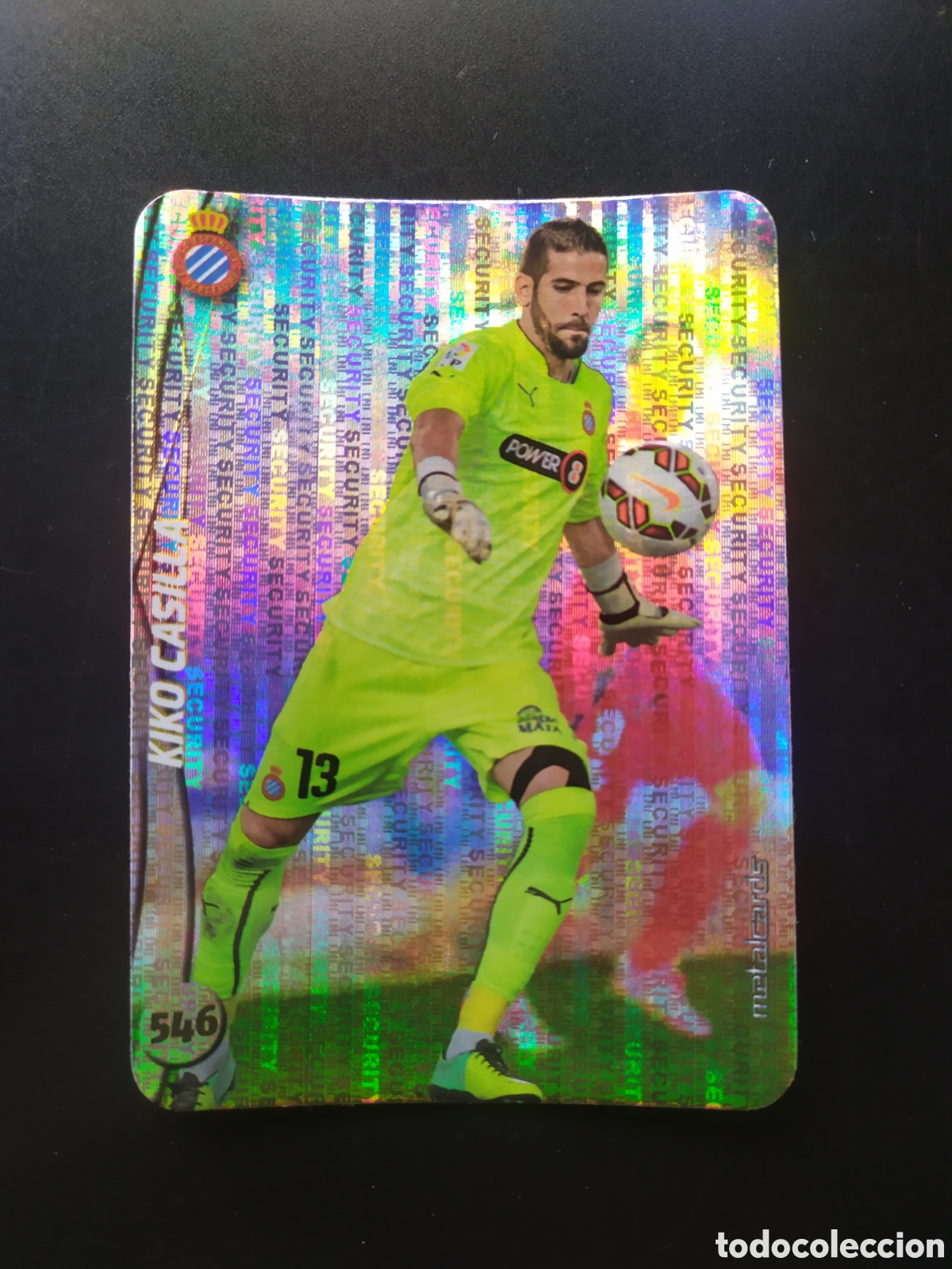 Figurine di Calcio: Mundicromo fichas Liga 2014 2015 14 15 Kiko Casilla top brillo security n&deg; 546 Espanyol