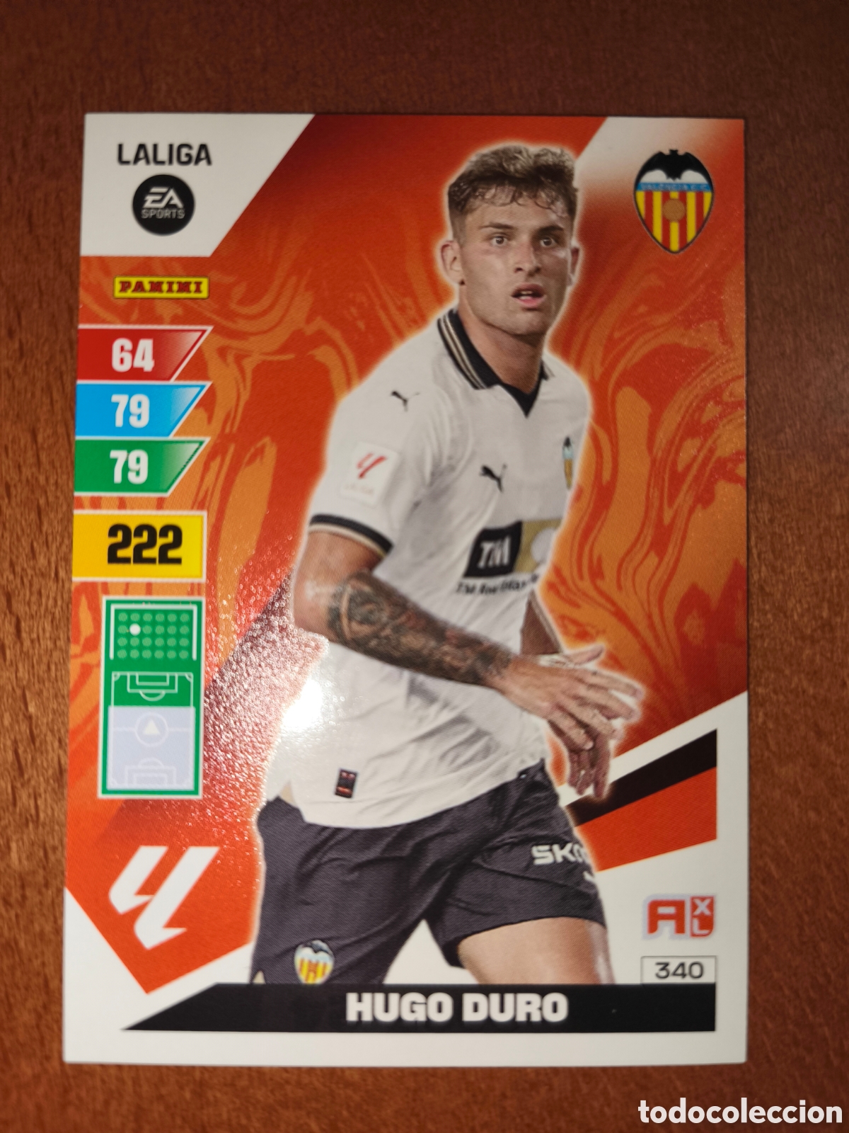 Cromos de F&uacute;tbol: Hugo Duro n&deg;340 Adrenalyn XL 23/24 Valencia