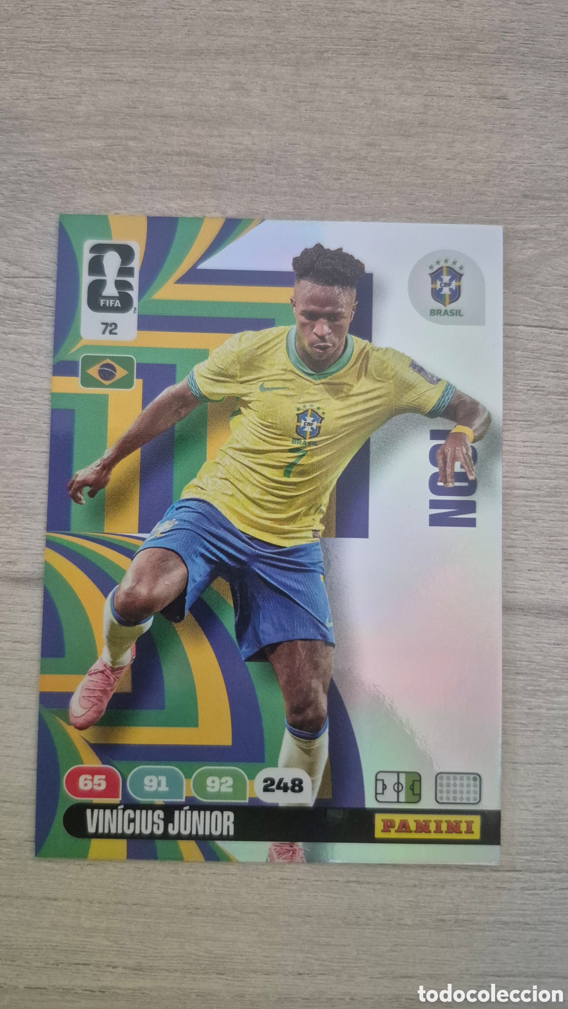 Cromos de F&uacute;tbol: N&deg;72 Icon Brasil Vinicius Adrenalyn FIFA World Cup 2026