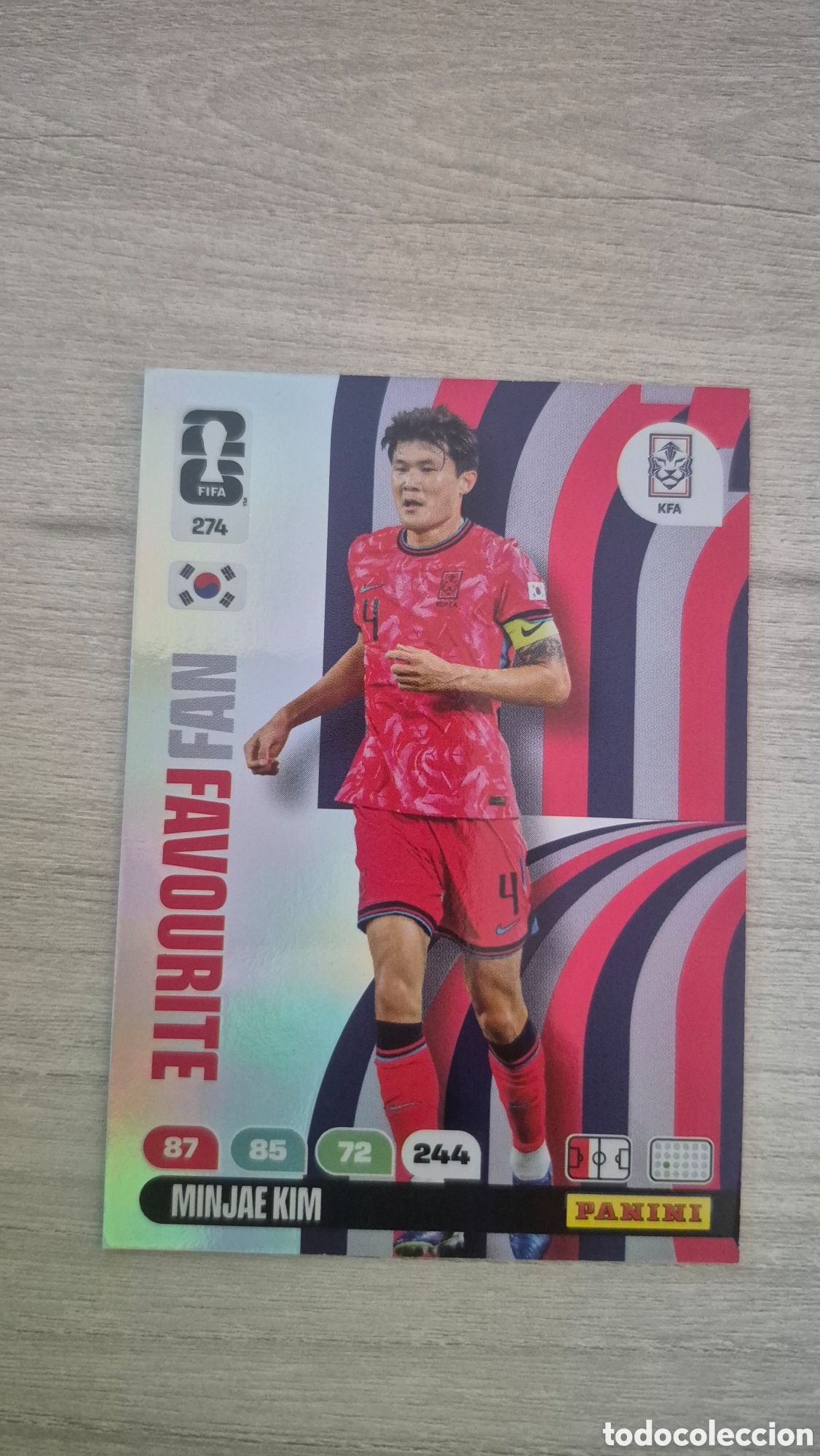 Cromos de F&uacute;tbol: N&deg;274 Fan Favourite Corea del Sur Minjae Kim Adrenalyn FIFA World Cup 2026