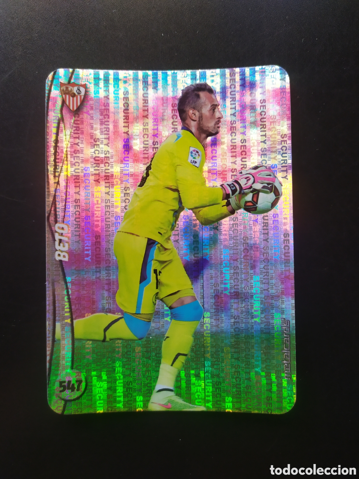 Cromos de F&uacute;tbol: Mundicromo fichas Liga 2014 2015 14 15 Beto top brillo security n&deg; 547 Sevilla
