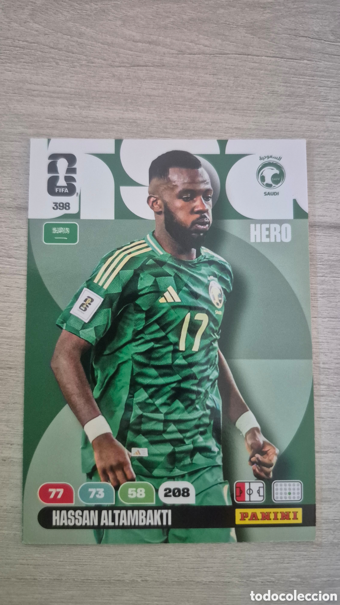 Cromos de F&uacute;tbol: N&deg;398 Arabia Saudi Hassan Altambakti Adrenalyn FIFA World Cup 2026