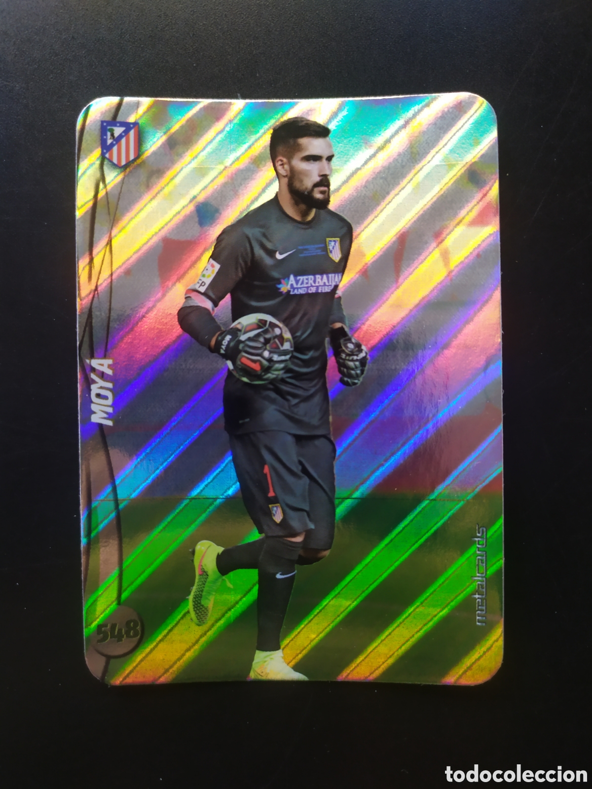 Cromos de F&uacute;tbol: Mundicromo fichas Liga 2014 2015 14 15 Moya top brillo rayas n&deg; 548 Atl&eacute;tico Madrid