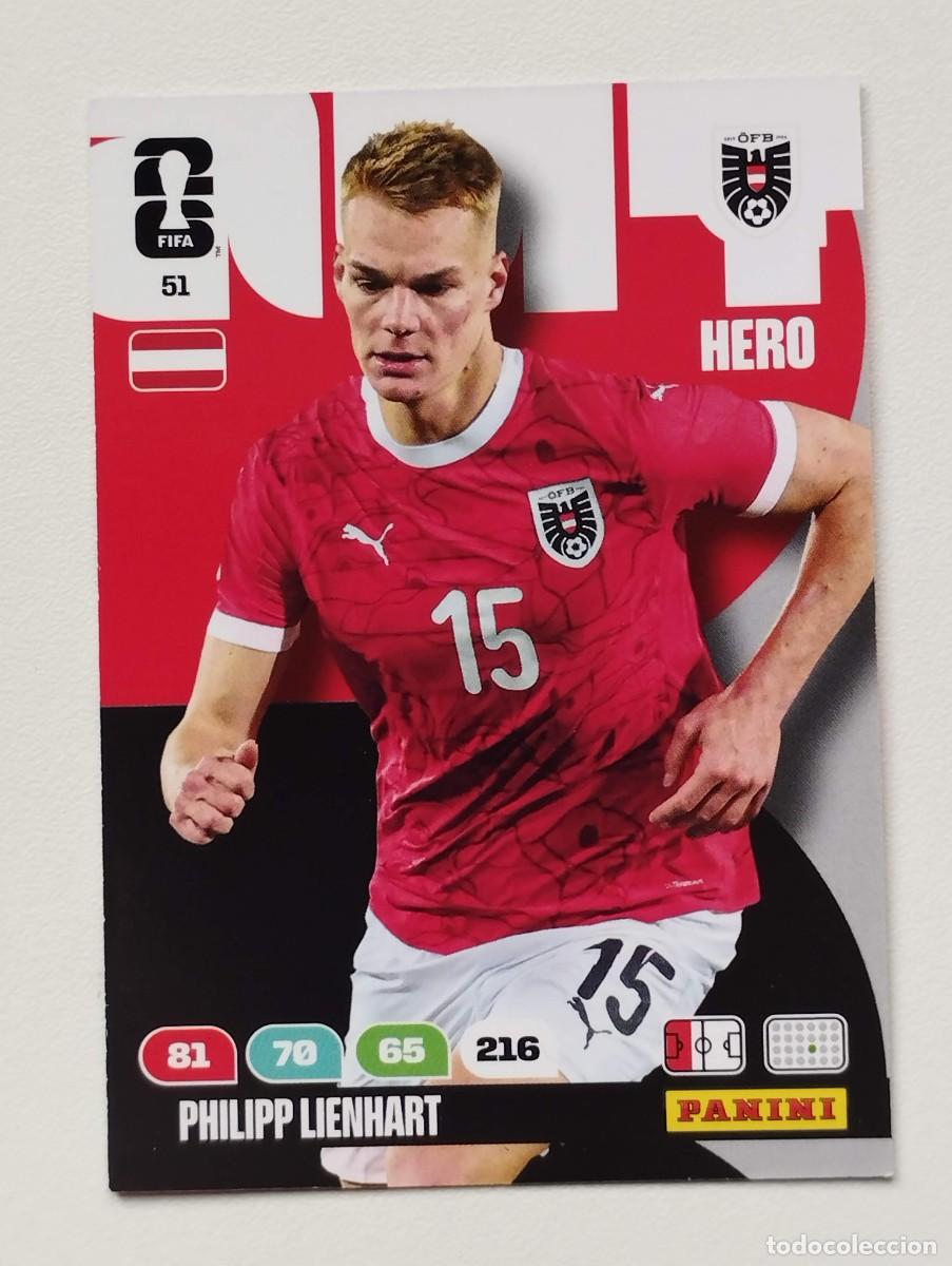 Cromos de F&uacute;tbol: CROMO CARD ADRENALYN MUNDIAL WORLD CUP 2026 HERO 51 PHILIPP LIENHART AUSTRIA