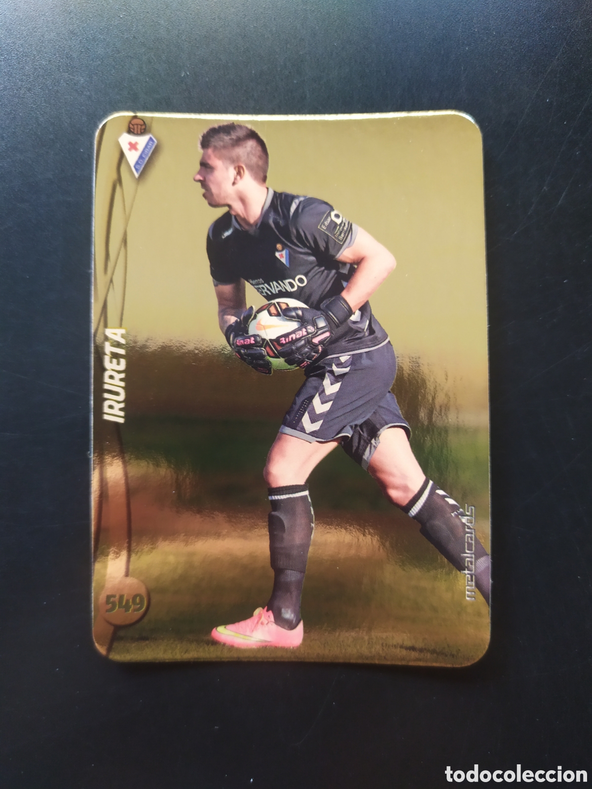 Cromos de f&uacute;tbol: Mundicromo fichas Liga 2014 2015 14 15 Irureta top brillo dorado n&deg; 549 Eibar