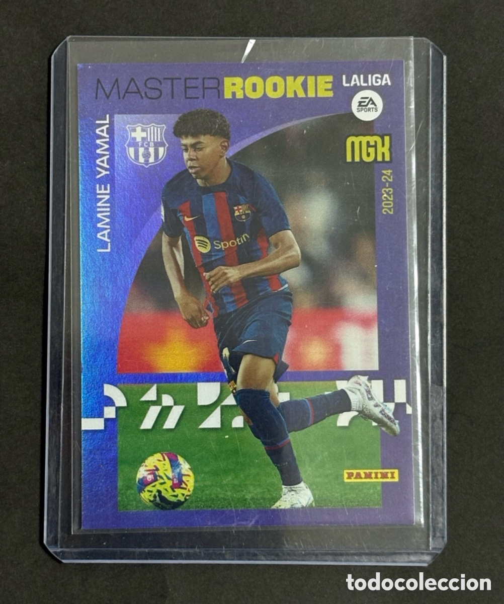 Cromos de F&uacute;tbol: 423 LAMINE YAMAL BARCELONA MASTER ROOKIE PANINI LIGA MEGACRACKS 2023 2024 23 24