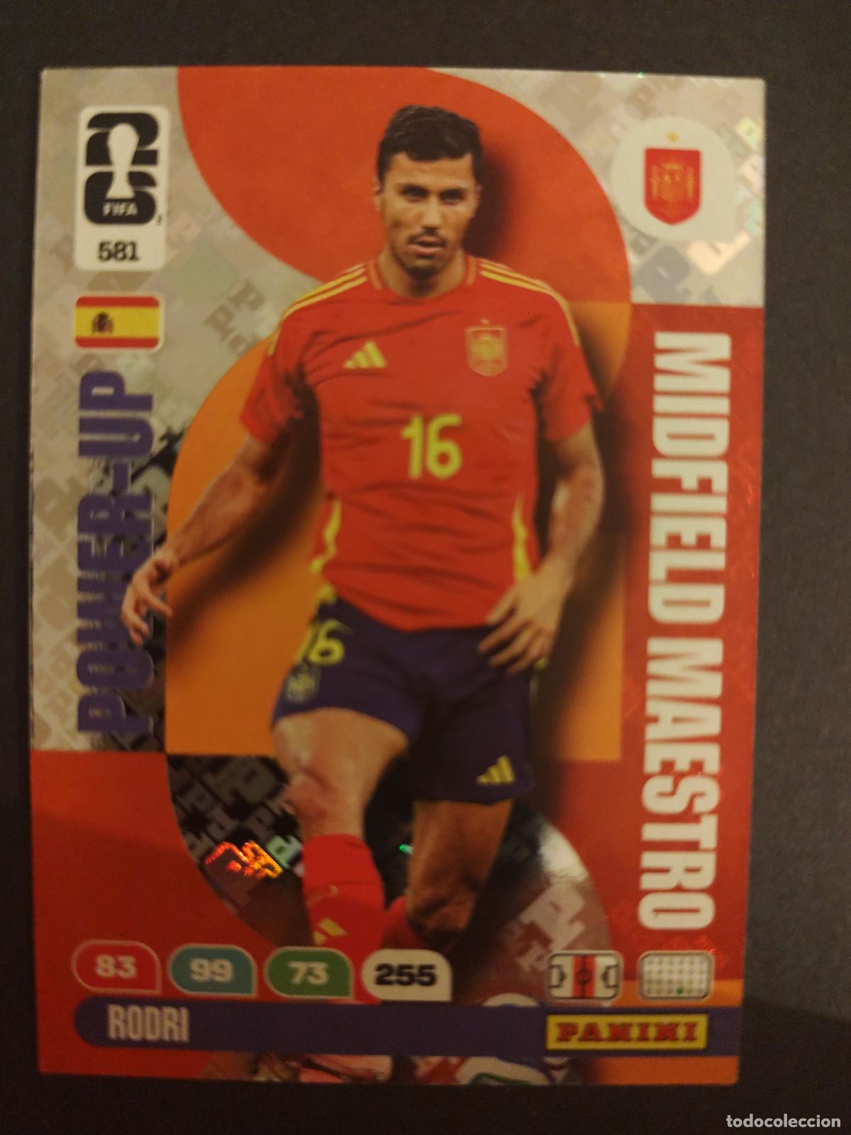 Cromos de F&uacute;tbol: 581 RODRI ESPA&Ntilde;A MIDFIELD MAESTRO ADRENALYN MUNDIAL FIFA WORLD CUP 2026 PANINI