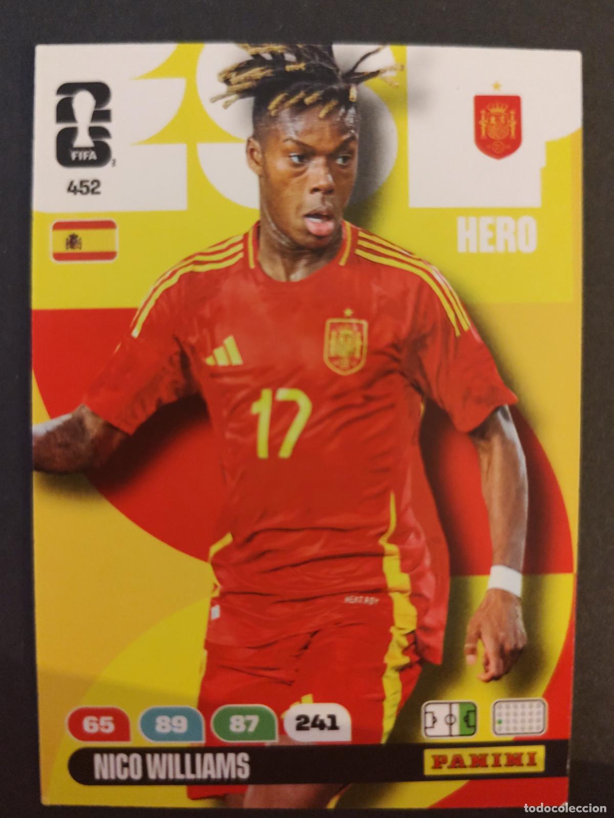 Cromos de F&uacute;tbol: 452 NICO WILLIAMS ESPA&Ntilde;A ADRENALYN MUNDIAL FIFA WORLD CUP 2026 PANINI