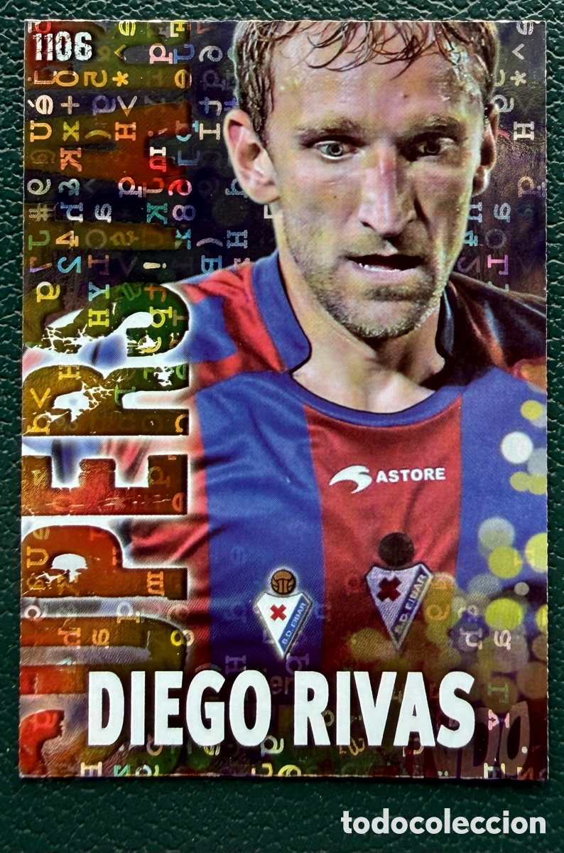 Cartes &agrave; collectionner de Football: 1106 DIEGO RIVAS SUPERSTAR LETRAS SD EIBAR FICHAS ALBUM MUNDICROMO 2013 2014 13 14