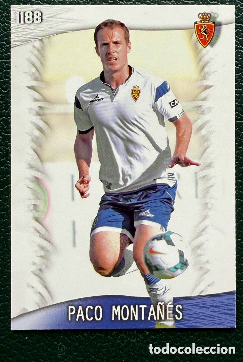 Cromos de F&uacute;tbol: 1188 PACO MONTA&Ntilde;ES REAL ZARAGOZA FICHAS ALBUM MUNDICROMO 2013 2014 13 14