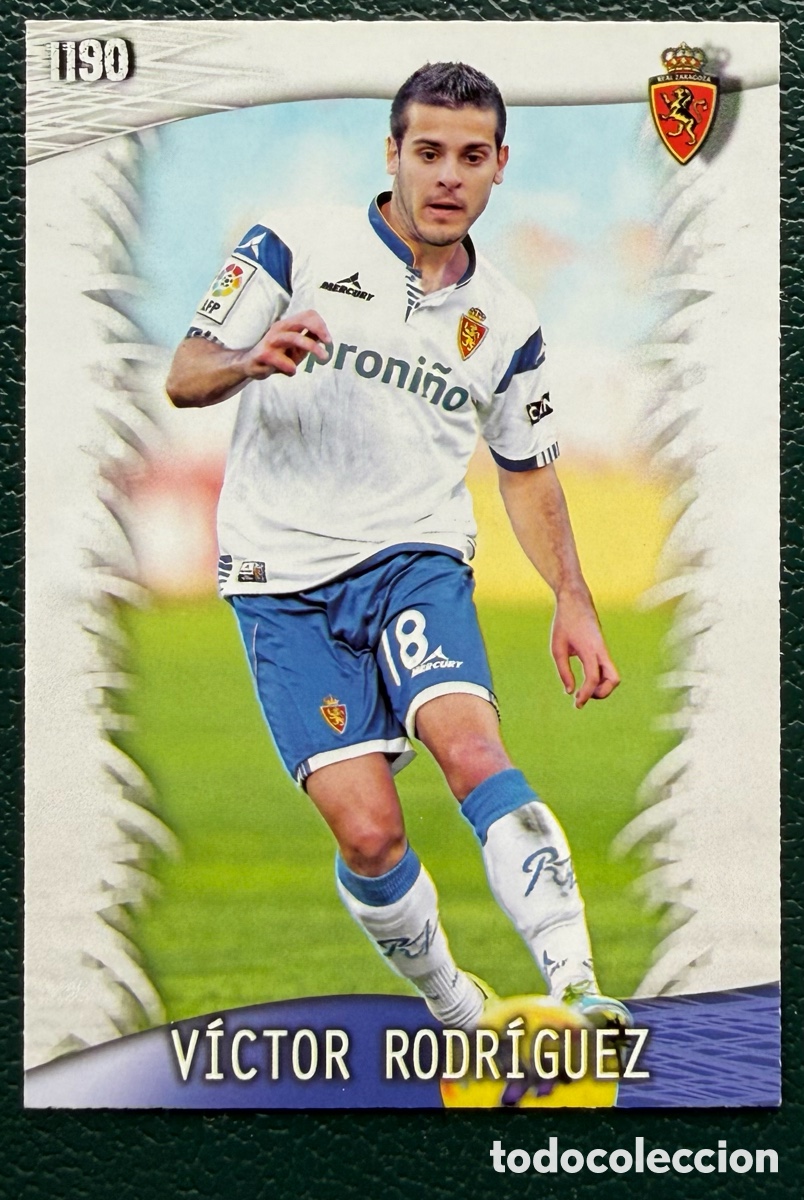Cromos de F&uacute;tbol: 1190 VICTOR RODRIGUEZ REAL ZARAGOZA FICHAS ALBUM MUNDICROMO 2013 2014 13 14