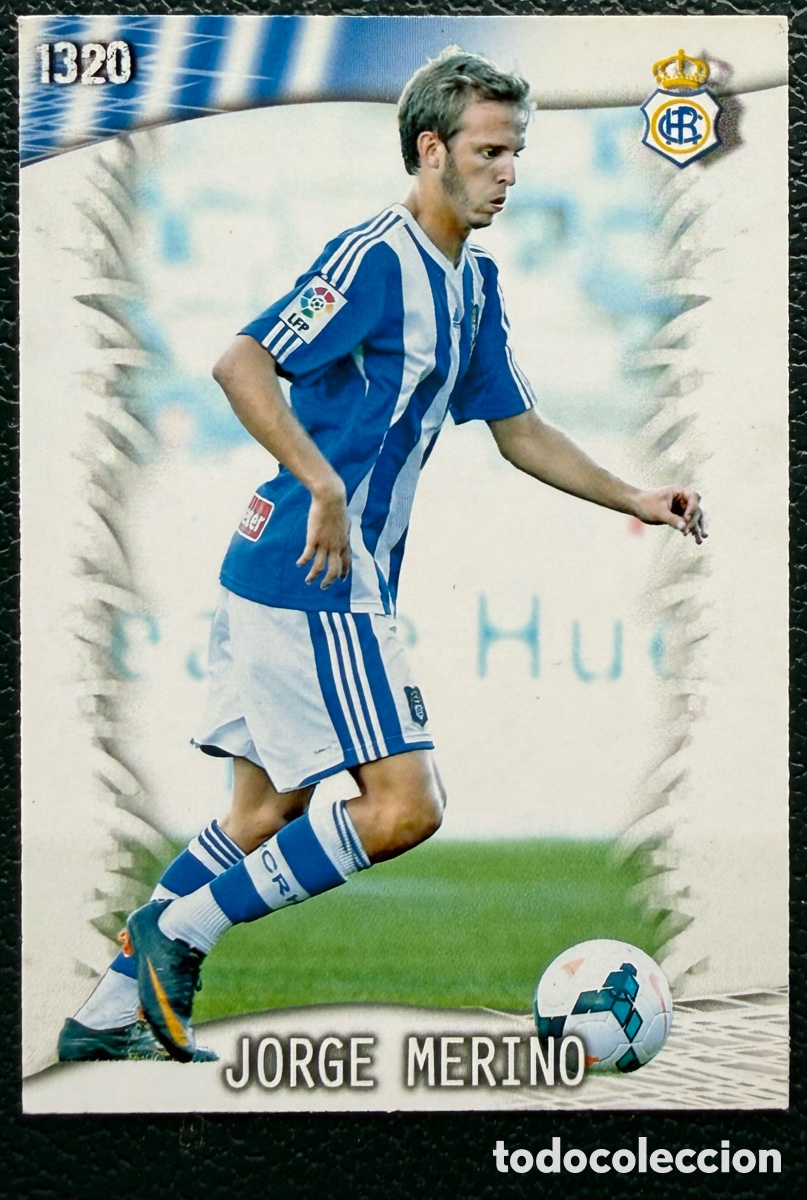 Football Stickers: 1320 JORGE MERINO RECREATIVO DE HUELVA FICHAS ALBUM MUNDICROMO 2013 2014 13 14
