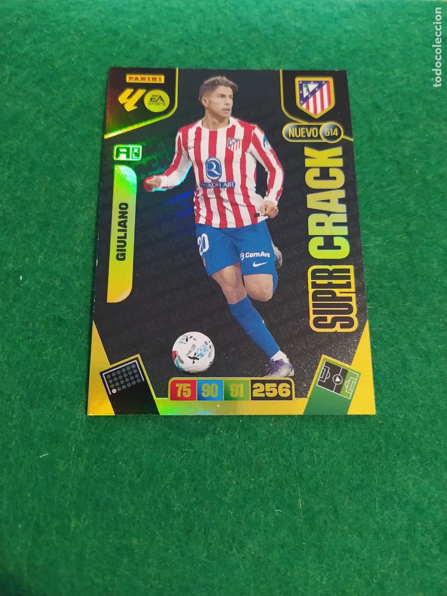 Cromos de F&uacute;tbol: actualizacion de adrenalyn 2025 2026 nuevo super crack n&ordm; 514 giuliano atletico de madrid