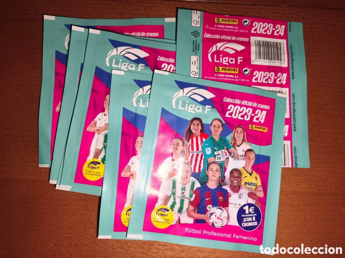 Fu&szlig;ball-Sticker: Lote 50 sobres liga femenina F 23/24 Panini