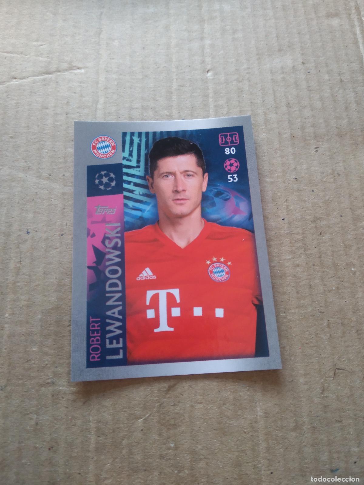Fu&szlig;ball-Sticker: 97 LEWANDOWSKI BAYERN MUNICH CROMO FUTBOL TOPPS 19-20 UEFA CHAMPIONS LEAGUE 2019-2020
