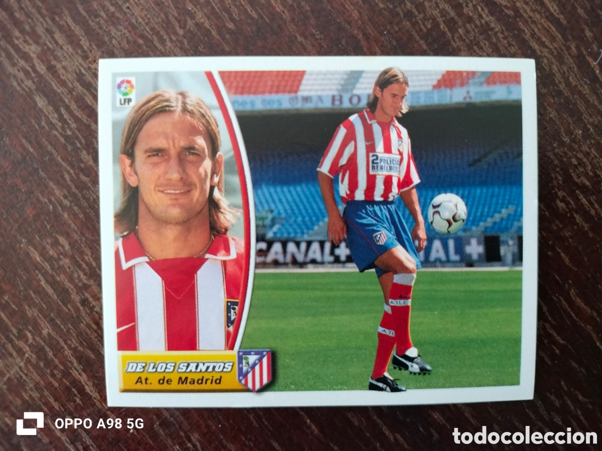 Fu&szlig;ball-Sticker: Cromo coloca De los Santos Atl&eacute;tico de Madrid Ediciones Este liga temporada 2003 2004 03 04