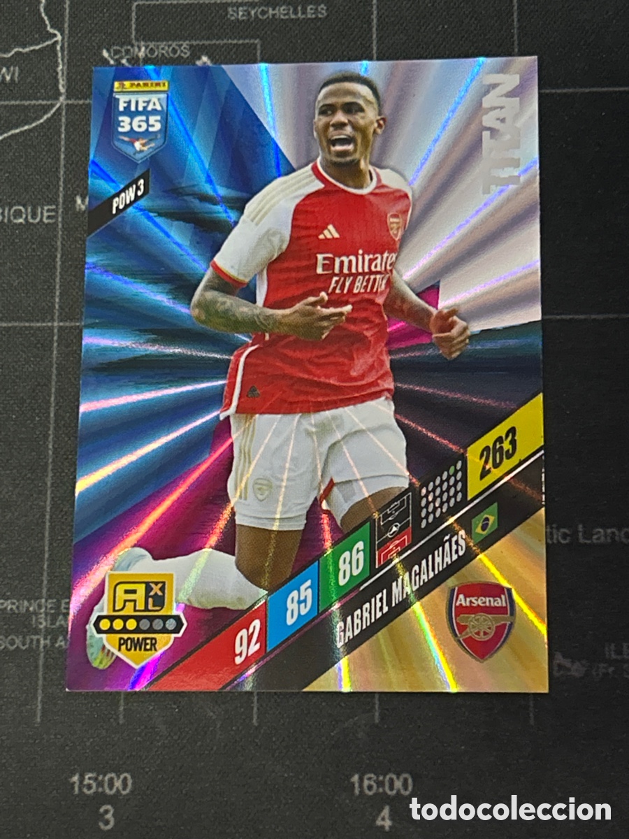 Cromos de F&uacute;tbol: POW 3 GABRIEL MAGALHAES (ARSENAL) TITAN PANINI ADRENALYN XL FIFA 365 2024 24