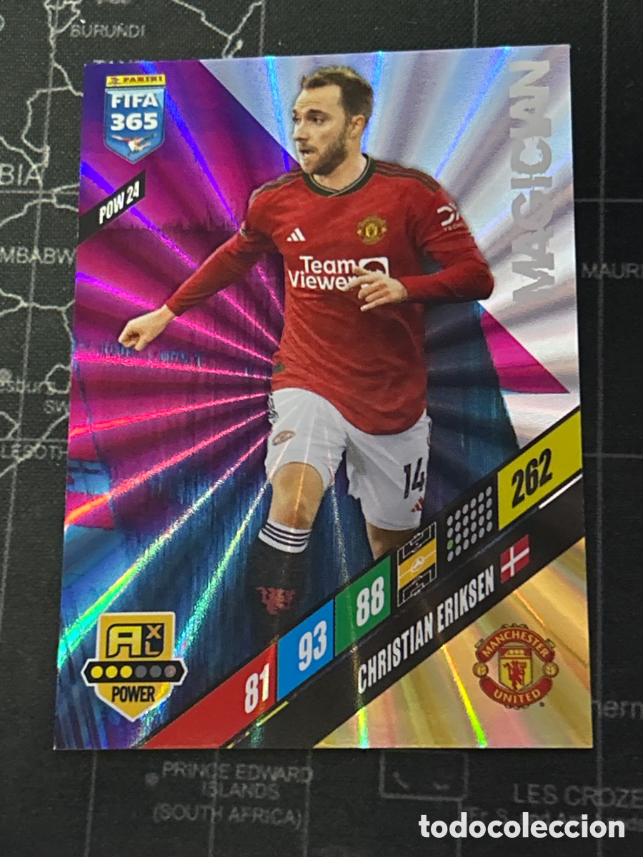 Cromos de F&uacute;tbol: POW 24 CHRISTIAN ERIKSEN (MANCHESTER UNITED) MAGICIAN PANINI ADRENALYN XL FIFA 365 2024 24