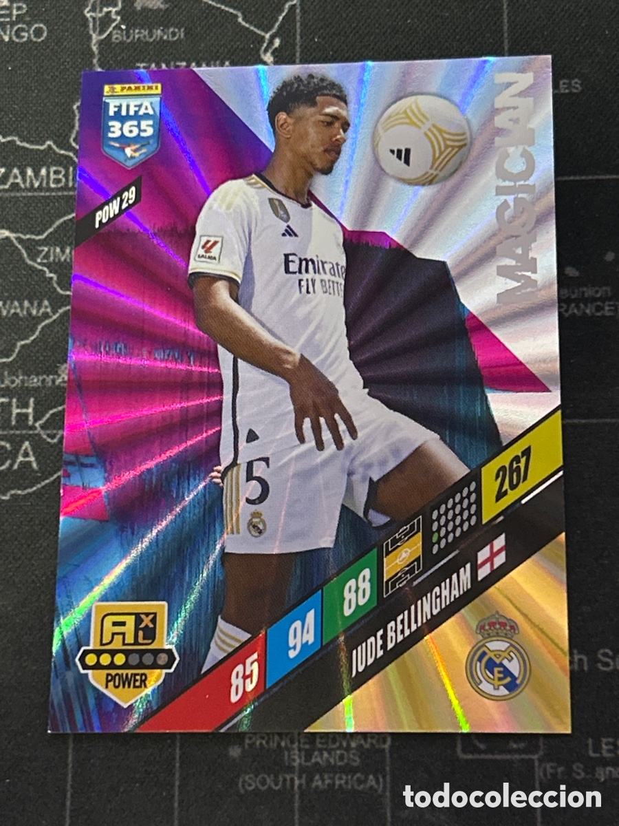 Cromos de F&uacute;tbol: POW 29 JUDE BELLINGHAM (REAL MADRID) MAGICIAN PANINI ADRENALYN XL FIFA 365 2024 24