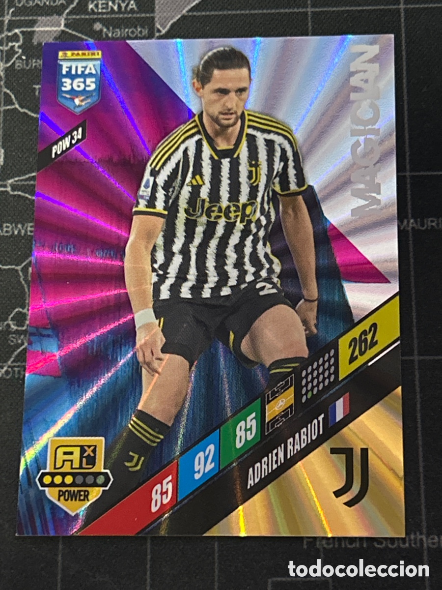 Cromos de F&uacute;tbol: POW 34 ADRIEN RABIOT (JUVENTUS) MAGICIAN PANINI ADRENALYN XL FIFA 365 2024 24