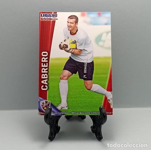 Fu&szlig;ball-Sticker: N&ordm; 989 CABRERO SD HUESCA FICHA OFFICIAL QUIZ GAME COLLECTION MUNDICROMO 2011 2012 11 12 PLATINUM