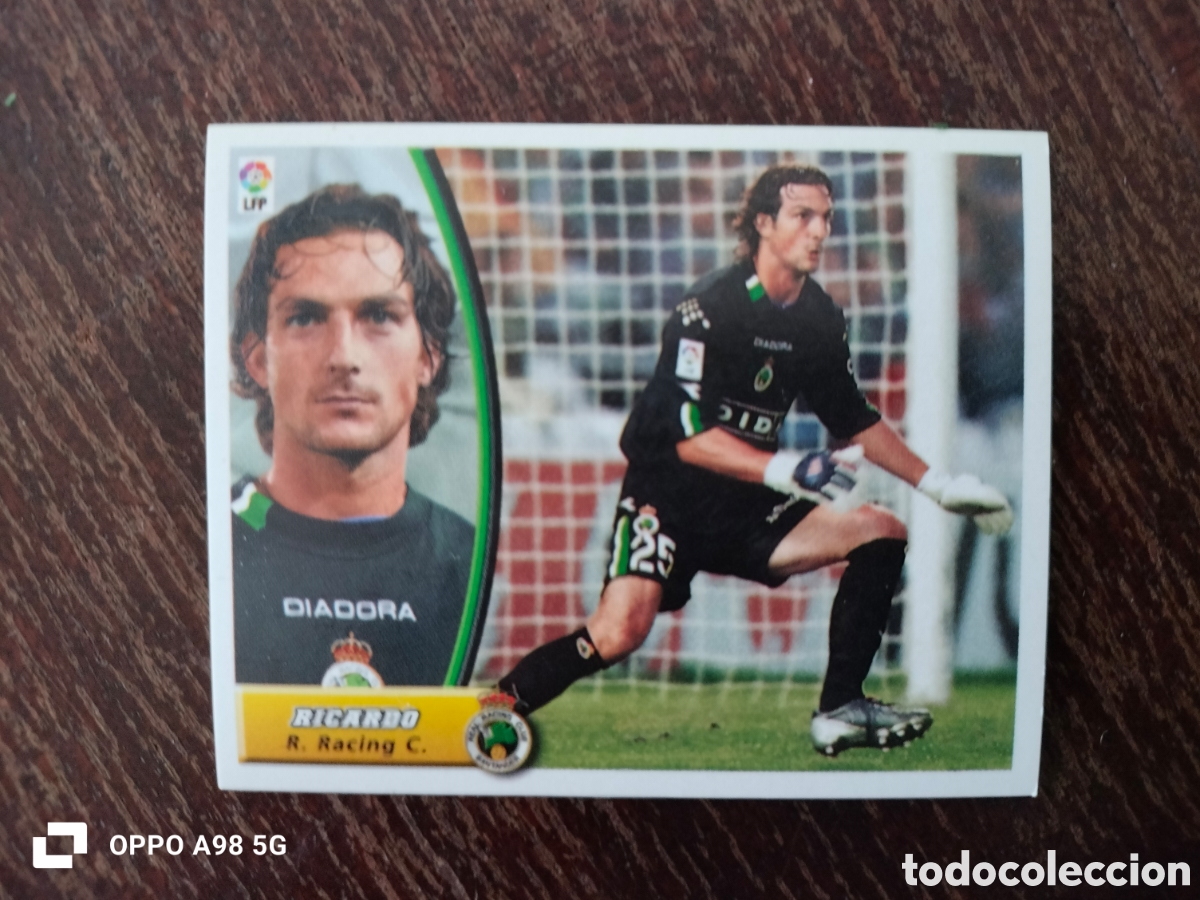 Cromos de F&uacute;tbol: Cromo coloca Ricardo Racing de Santander Ediciones Este liga temporada 2003 2004 03 04