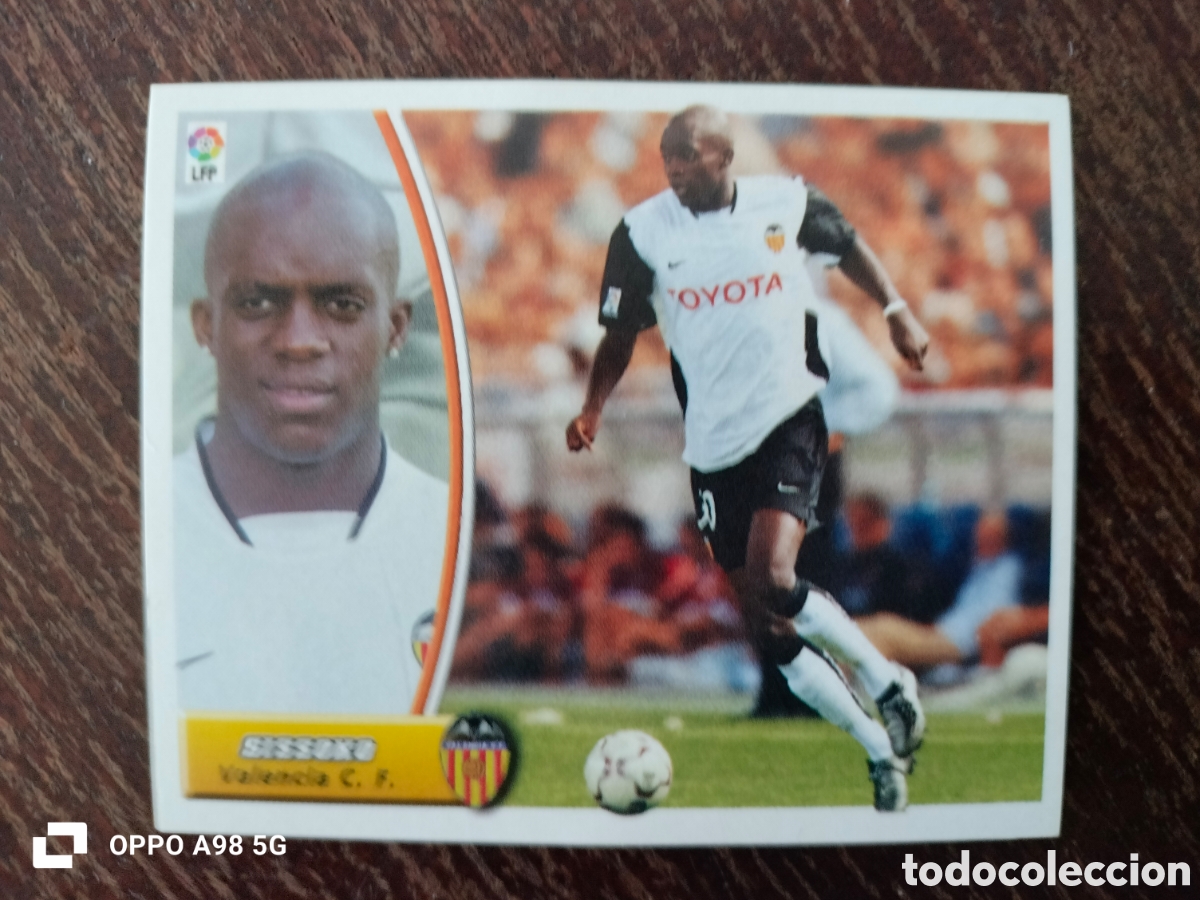 Cromos de F&uacute;tbol: Cromo coloca Sissoko Valencia Ediciones Este liga temporada 2003 2004 03 04